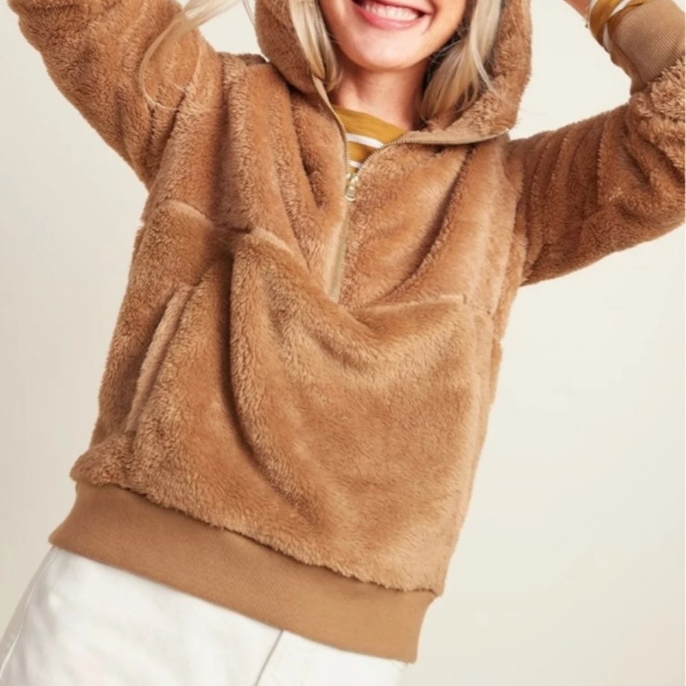 Plush Sherpa Faux Fur Hoodie